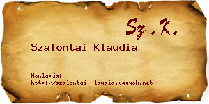 Szalontai Klaudia névjegykártya